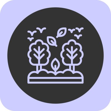 Ağaç simgesinin vektör illüstrasyonu