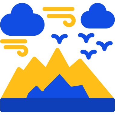 Bulut hava ikonu, vektör illüstrasyonu basit tasarım