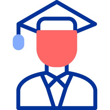 Öğrenci. Web simgesi basit illüstrasyon