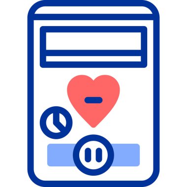 Kart. Web simgesi basit illüstrasyon