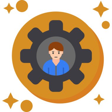 Adamım. Web simgesi basit illüstrasyon