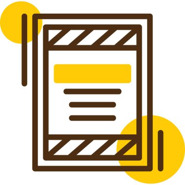 Belge. Web simgesi basit illüstrasyon