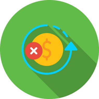 Dolar düz vektör simgesi