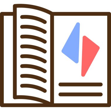 kitap simgesi, vektör illüstrasyonu