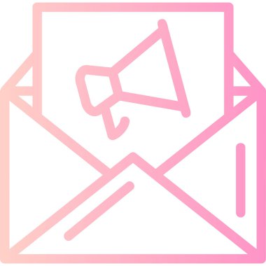 Mesaj var. Web simgesi basit illüstrasyon