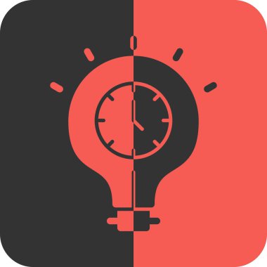 Alarm saat vektör simgesi düz dizayn