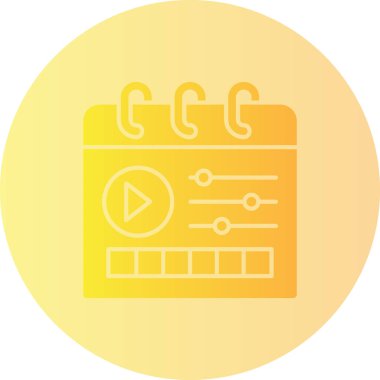 müzik çalar simgesi, vektör illüstrasyon tasarımı