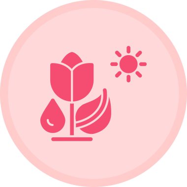 Bir çiçek simgesinin vektör illüstrasyonu