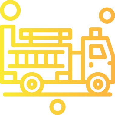 Bir kamyon simgesinin vektör çizimi