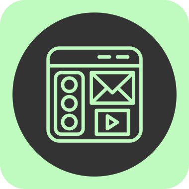 Vektör TV simgesi illüstrasyonu