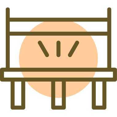 Bir bankın vektör illüstrasyonu