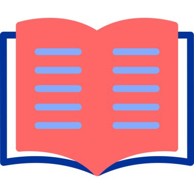 Kitap. Web simgesi basit illüstrasyon