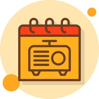 Takvim. Web simgesi basit illüstrasyon