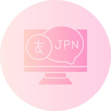 Yen 'in ağ simgesi, vektör illüstrasyonu