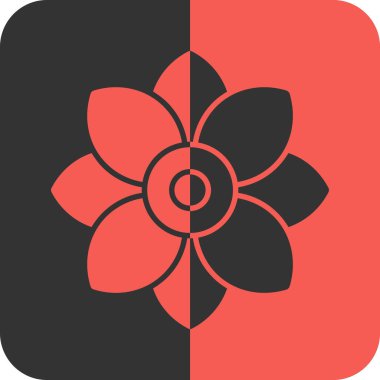 güzel çiçek sembolü vektör simgesi