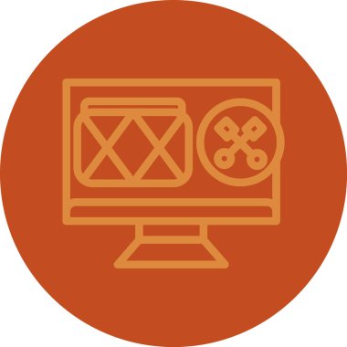 İş simgesinin vektör illüstrasyonu