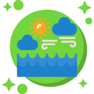 Hava durumu ikonu. vektör illüstrasyonu