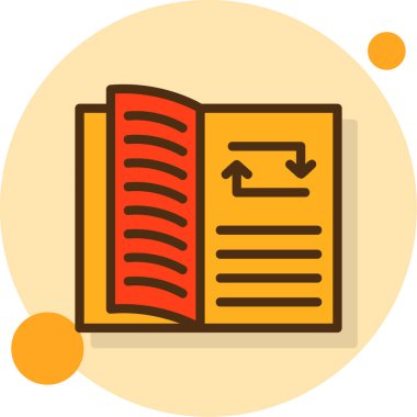 Kitap. Web simgesi basit illüstrasyon