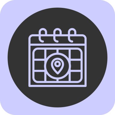 Takvim simgesi, vektör çizimi