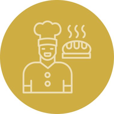 Şef şapka simgesi vektör illüstrasyonu