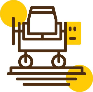 araba simgesi ve vektör illüstrasyonu beyaz arkaplanda izole edildi