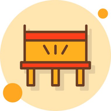 Mobilya web simgesi, basit mobilya illüstrasyonu