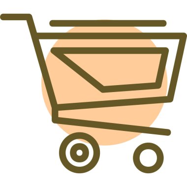 Alışveriş arabası. Web için illüstrasyon