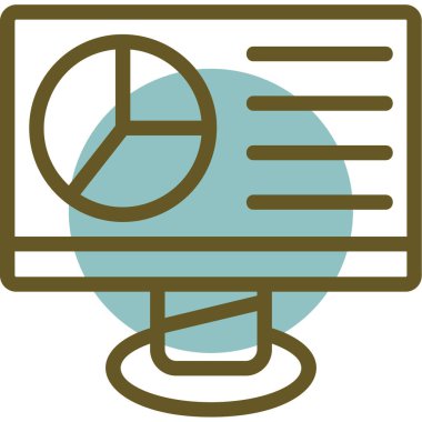 Veri analizi. Web simgesi basit illüstrasyon