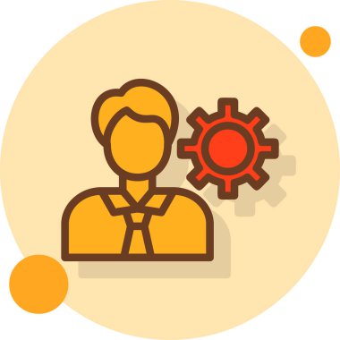 Vites simgesindeki bir adamın vektör çizimi