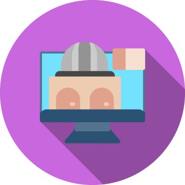 robot düz vektör simgesi