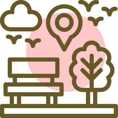 ağaç simgesi vektör illüstrasyonu