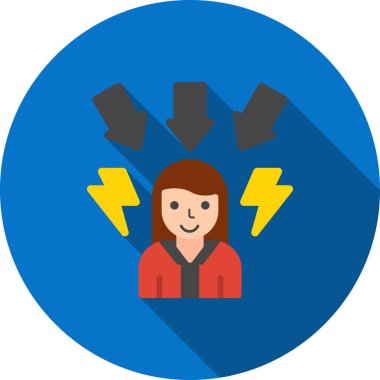 kadın elektrik enerji ikonu