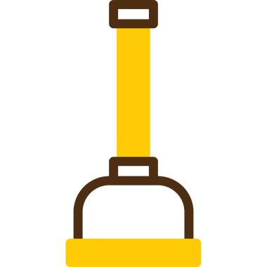 Sarı asılı ip simgesi, vektör illüstrasyonu