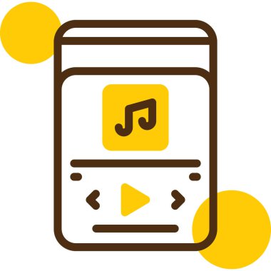 ses müzik çalıcı simgesi ana hatlar biçiminde