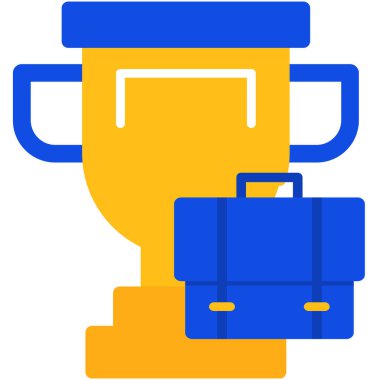 Kupa ödülü ikonu düz stil