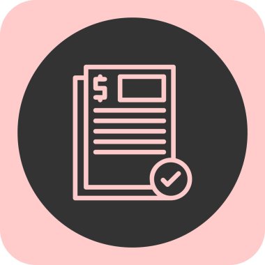 Simge, vektör illüstrasyonunu kontrol et