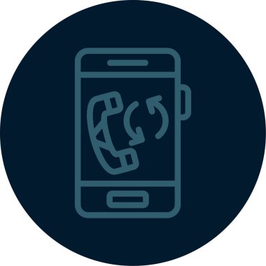 Moda tarzında izole edilmiş telefon simgesi