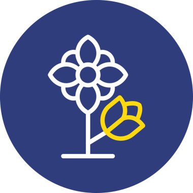 Çiçek. Web simgesi basit tasarım