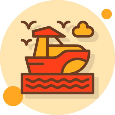 tekne ikonu vektör illüstrasyonu