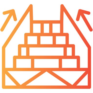 Depo. Web simgesi basit illüstrasyon