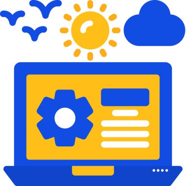 Bilgisayar teknolojisi kategorisinde bulut hesaplama simgesi