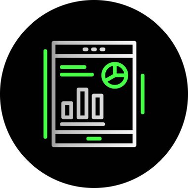 Benzersiz veri izleme vektörü glyph simgesi