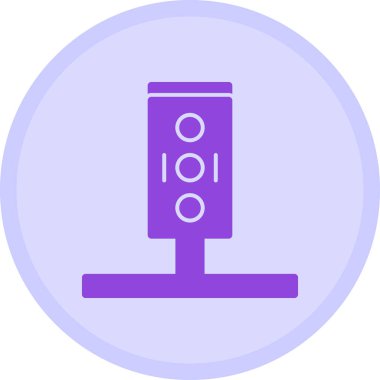 Mikrofon. Web simgesi basit illüstrasyon