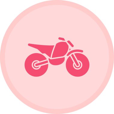 Motorsiklet. Web simgesi basit illüstrasyon