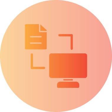 Dosya biçim simgesinin vektör illüstrasyonu