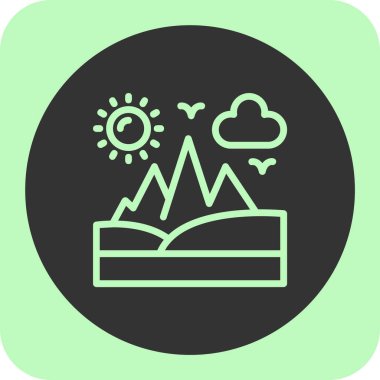 Güneş modern simgesinin vektör illüstrasyonu