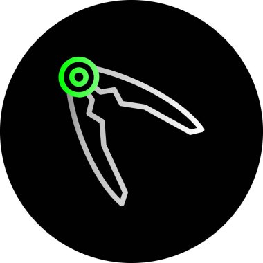 Bir pusula simgesinin vektör illüstrasyonu