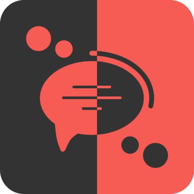 kabarcık sohbet iletişim simgesi katı biçiminde