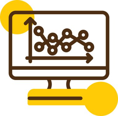 Analitik analitik grafik simgesi - ana hatlar biçimi