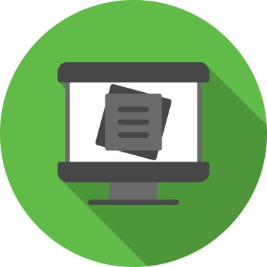 Belge vektör tasarımı ile bilgisayar monitörü